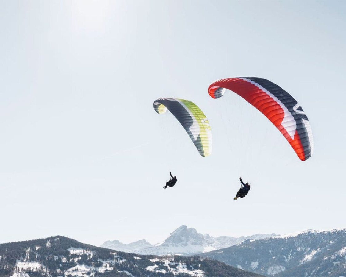 Parapentes en formation
