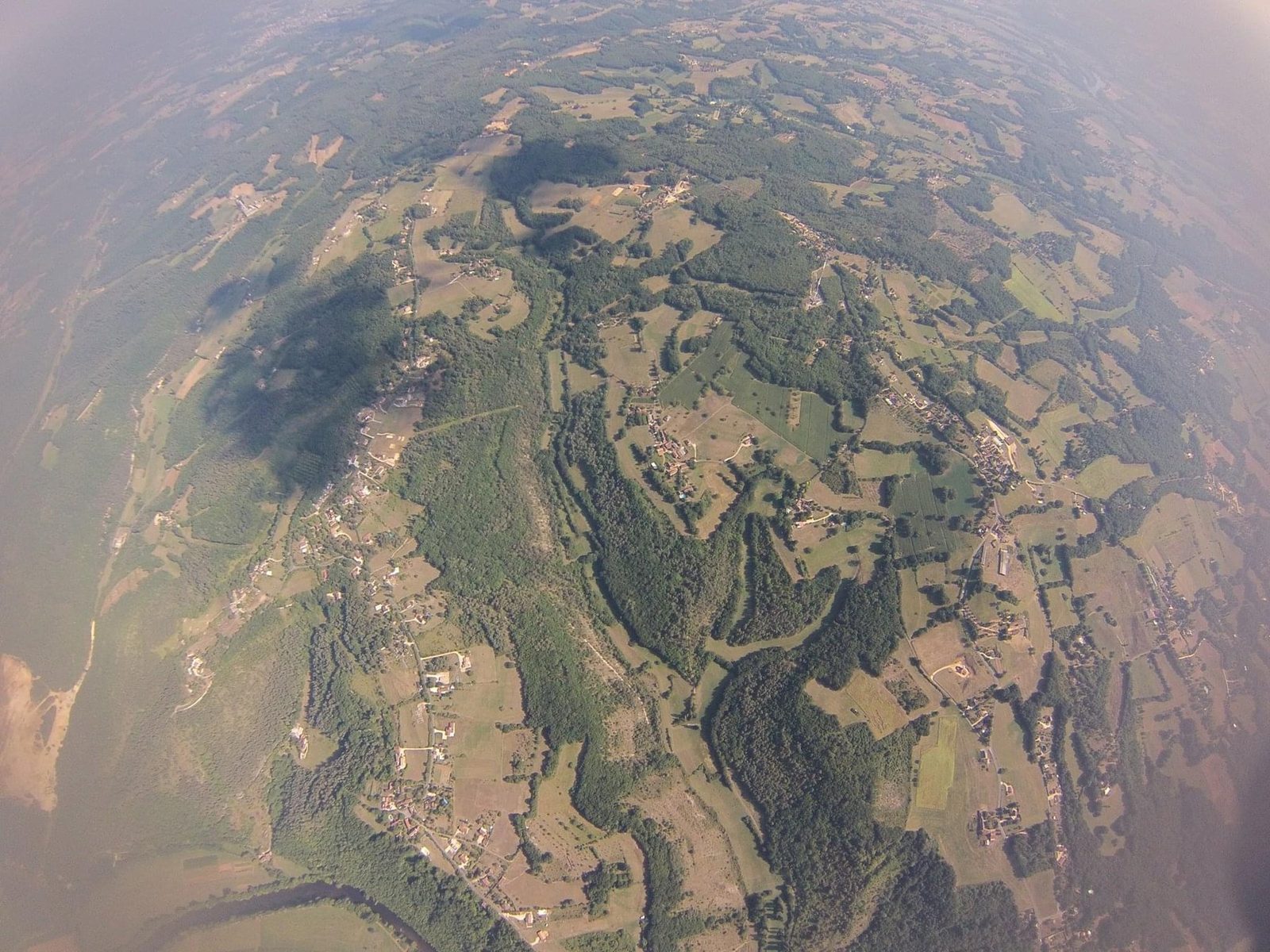 Vue aérienne en parapente